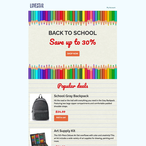 Back to School Sale 2